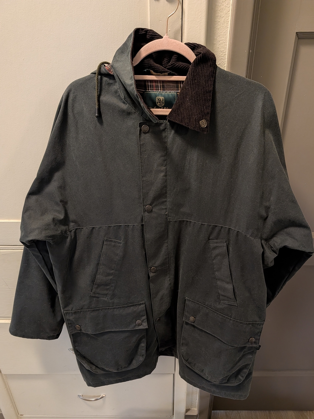 Oxford Blue Waxed Cotton Jacket Size M